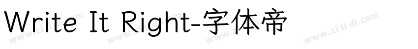 Write It Right字体转换